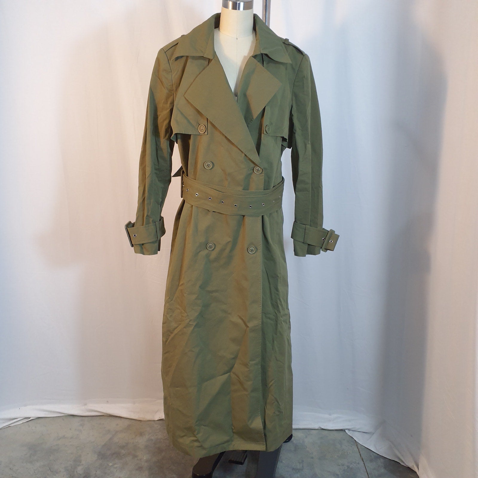 Aexae Cargo Green Trench Coat Size M - NWT