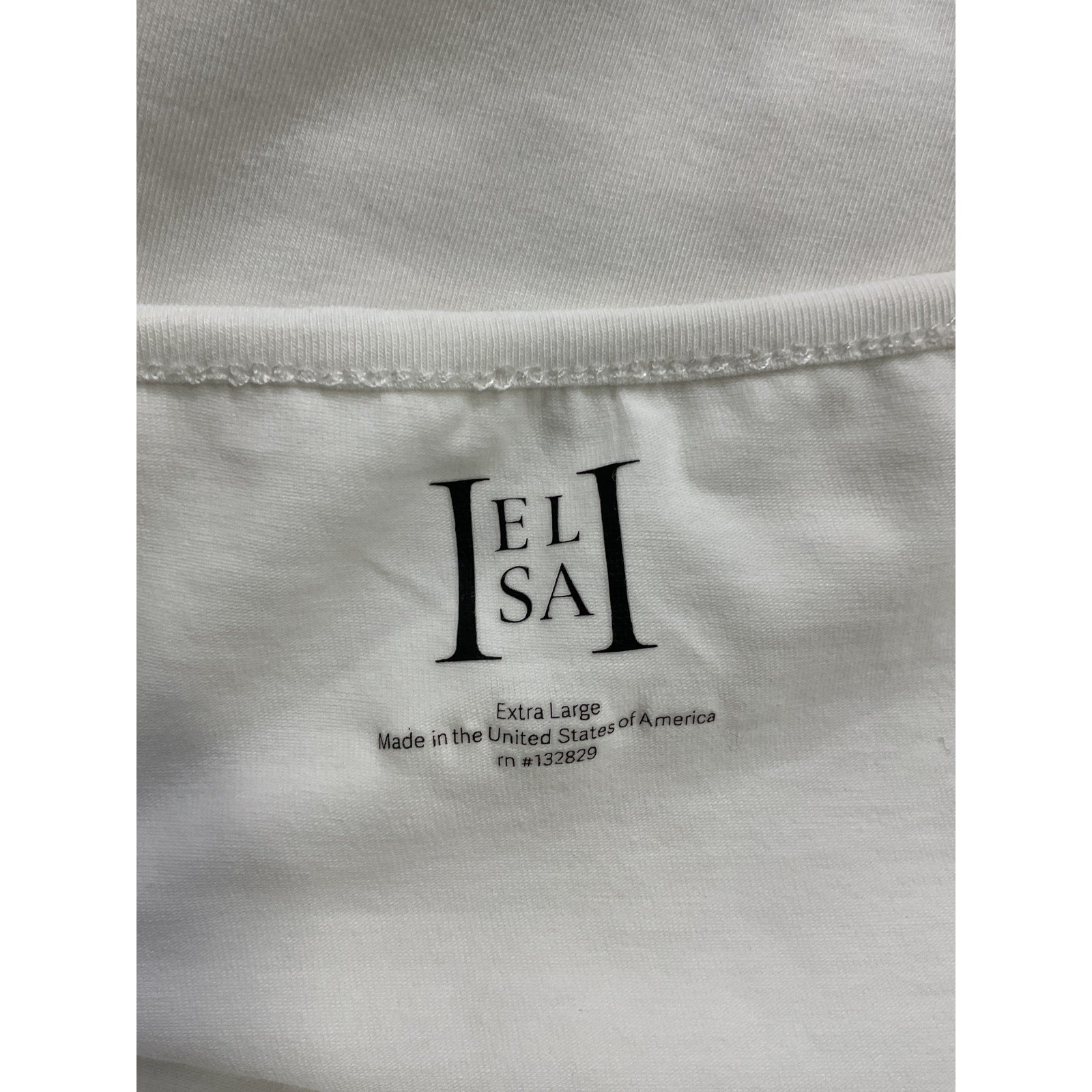 Helsa 'Organic' White Jersey Seamed Tube Dress Size XL