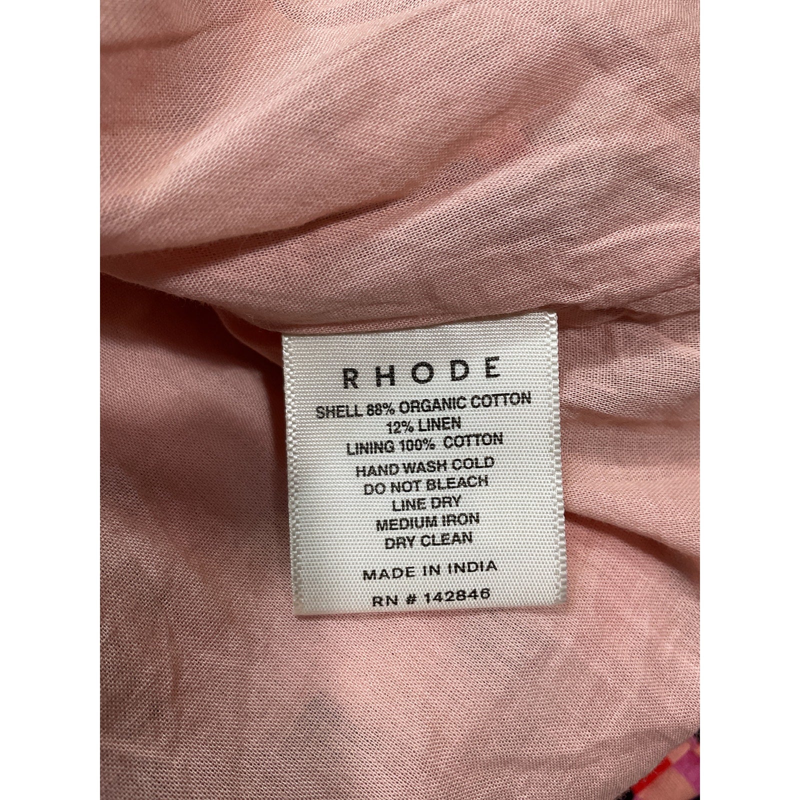 Rhode 'Pia' Pink Elbow Sleeve Ruffle Dress Size 0