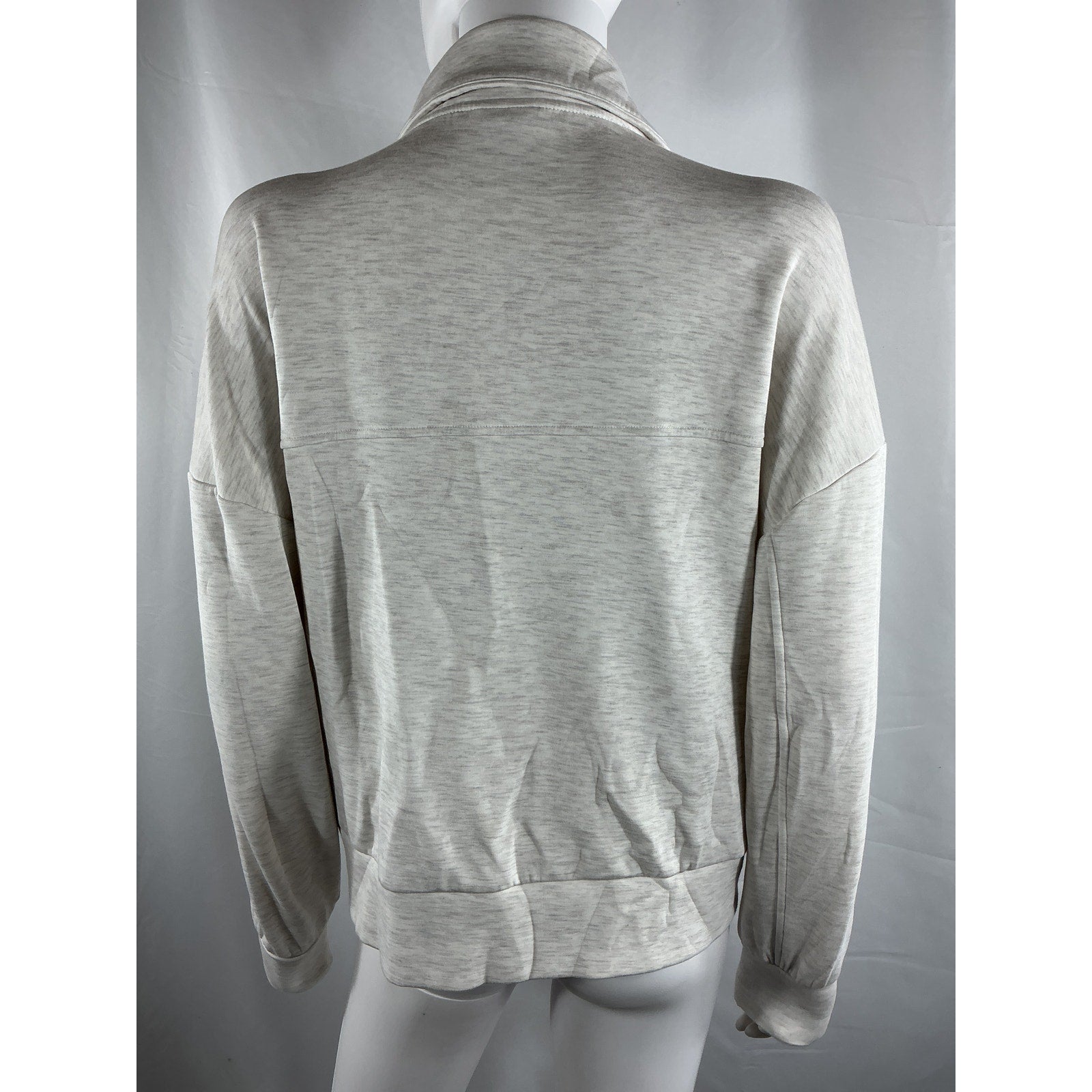 Varley 'Garcia' White Viscose Zip Sweatshirt Size XS