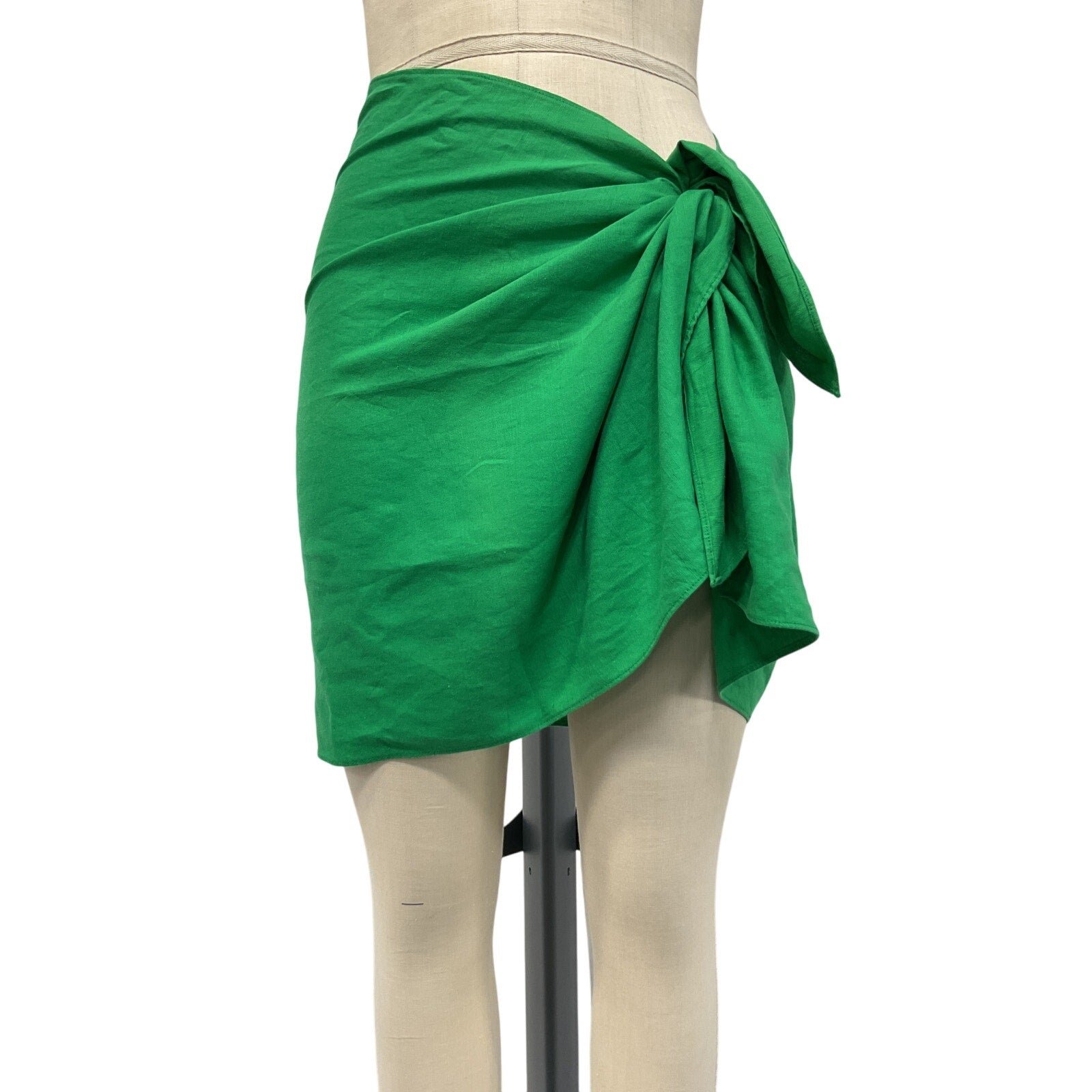 Aexae 'Sarong' Green Linen Skirt Size OS