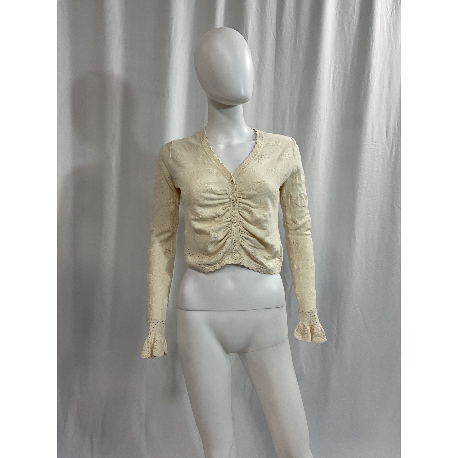 Loveshackfancy 'Aldridge' White Cardigan Size XS