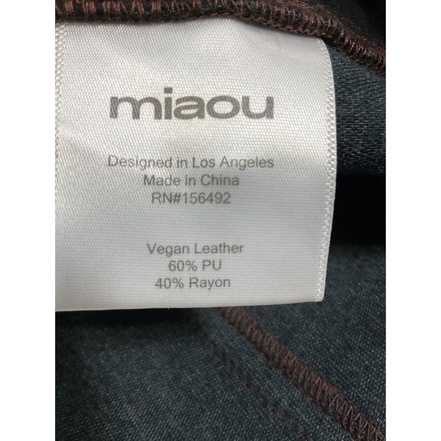 Miaou 'Junior' Brown Faux Leather Pant Size S