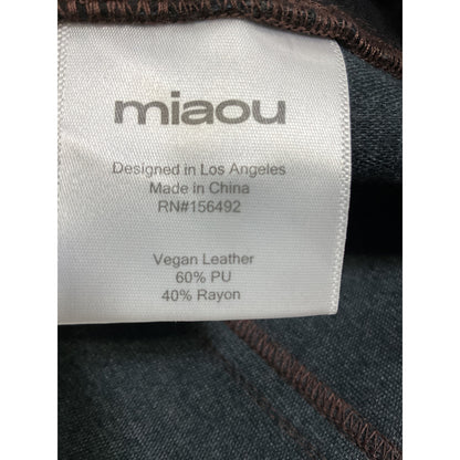 Miaou 'Junior' Brown Faux Leather Pant Size S
