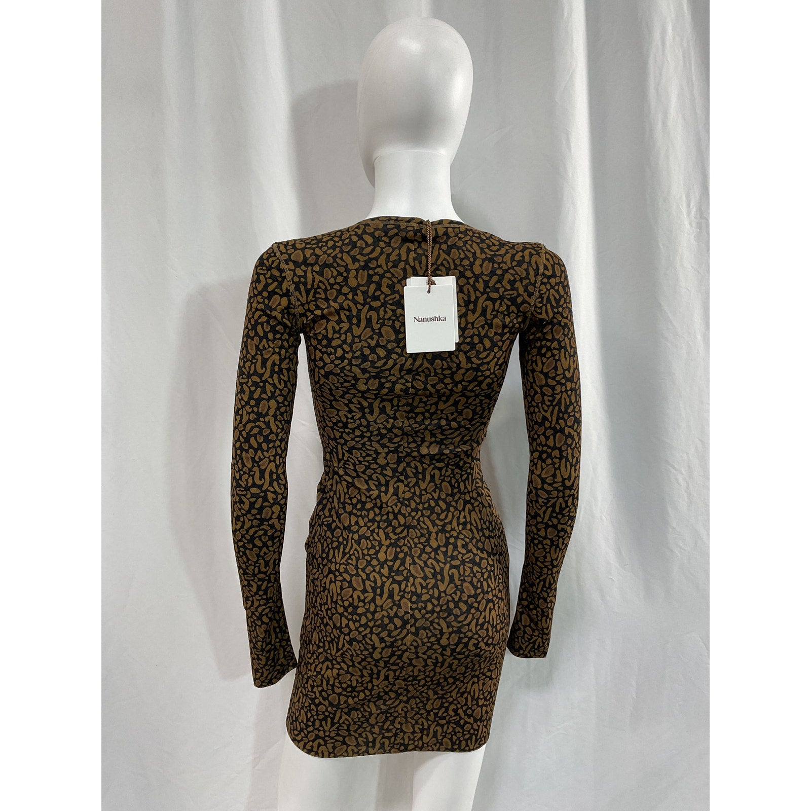 Nanushka 'Cathleen' Brown Dress Size XS - NWT