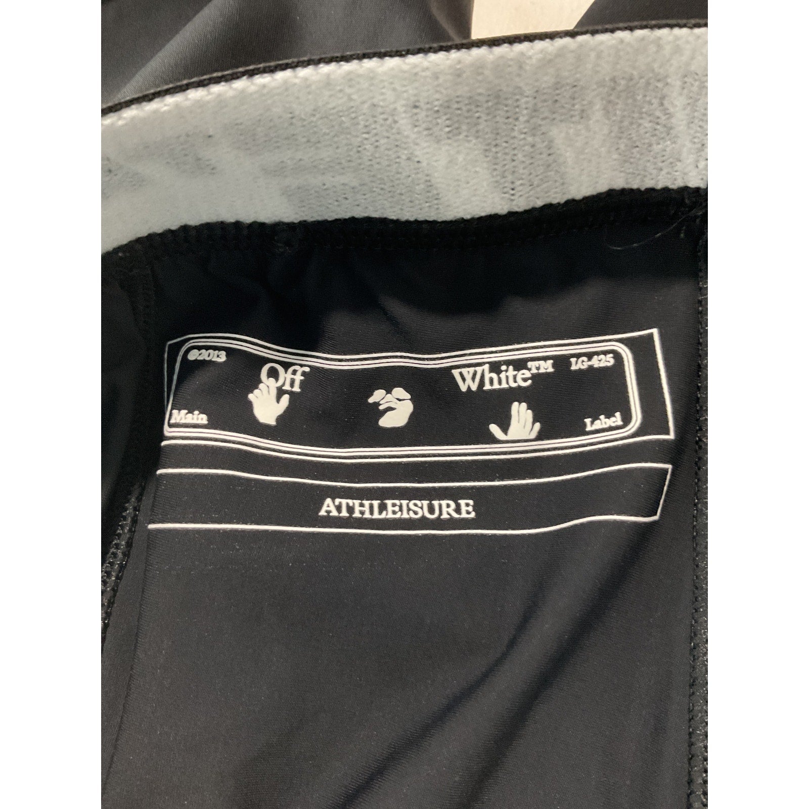 Off-White Athletic Logo Black Polyamide Band Leggings Size 4