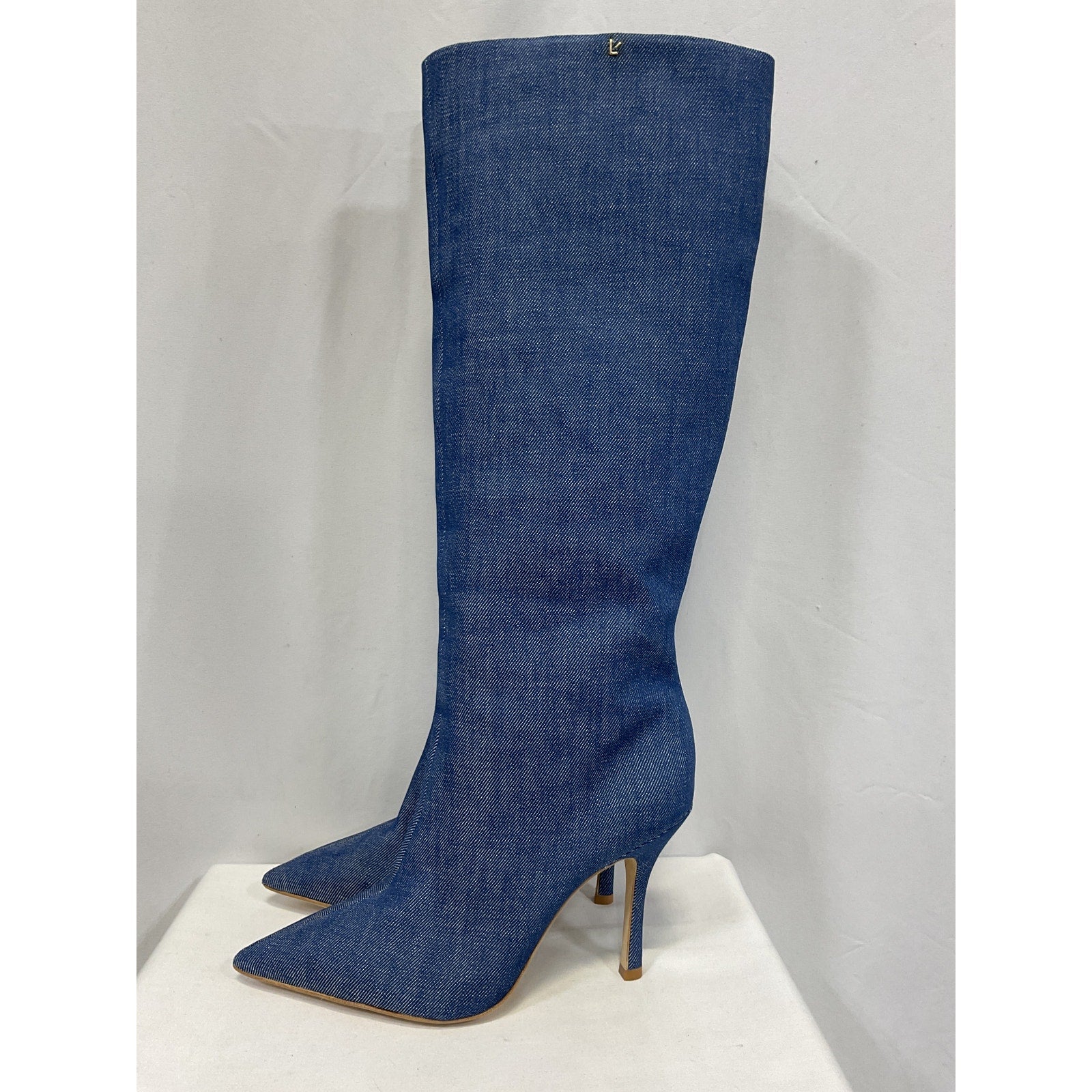 Larroude 'Kate' Blue Denim Boot Size 9