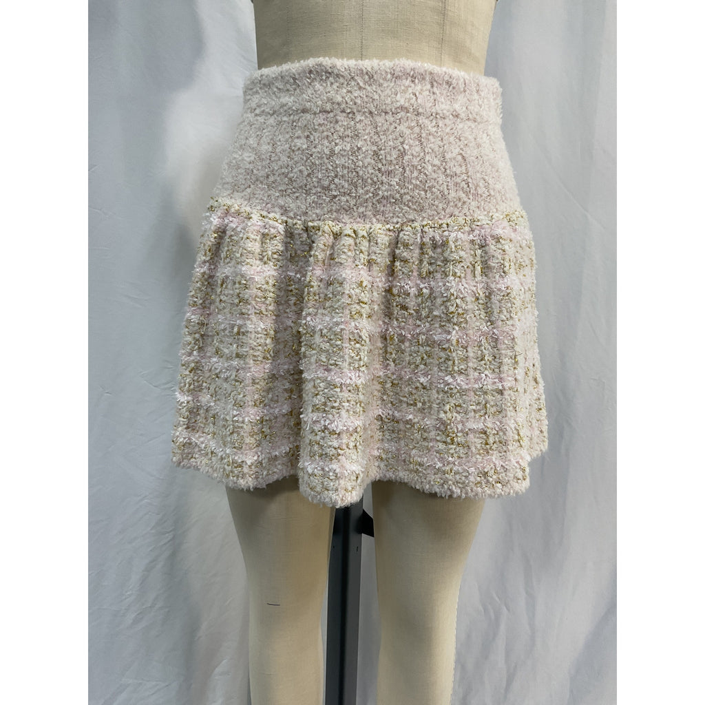 Loveshackfancy 'Bibi' White Wool Knit Skirt Size XS
