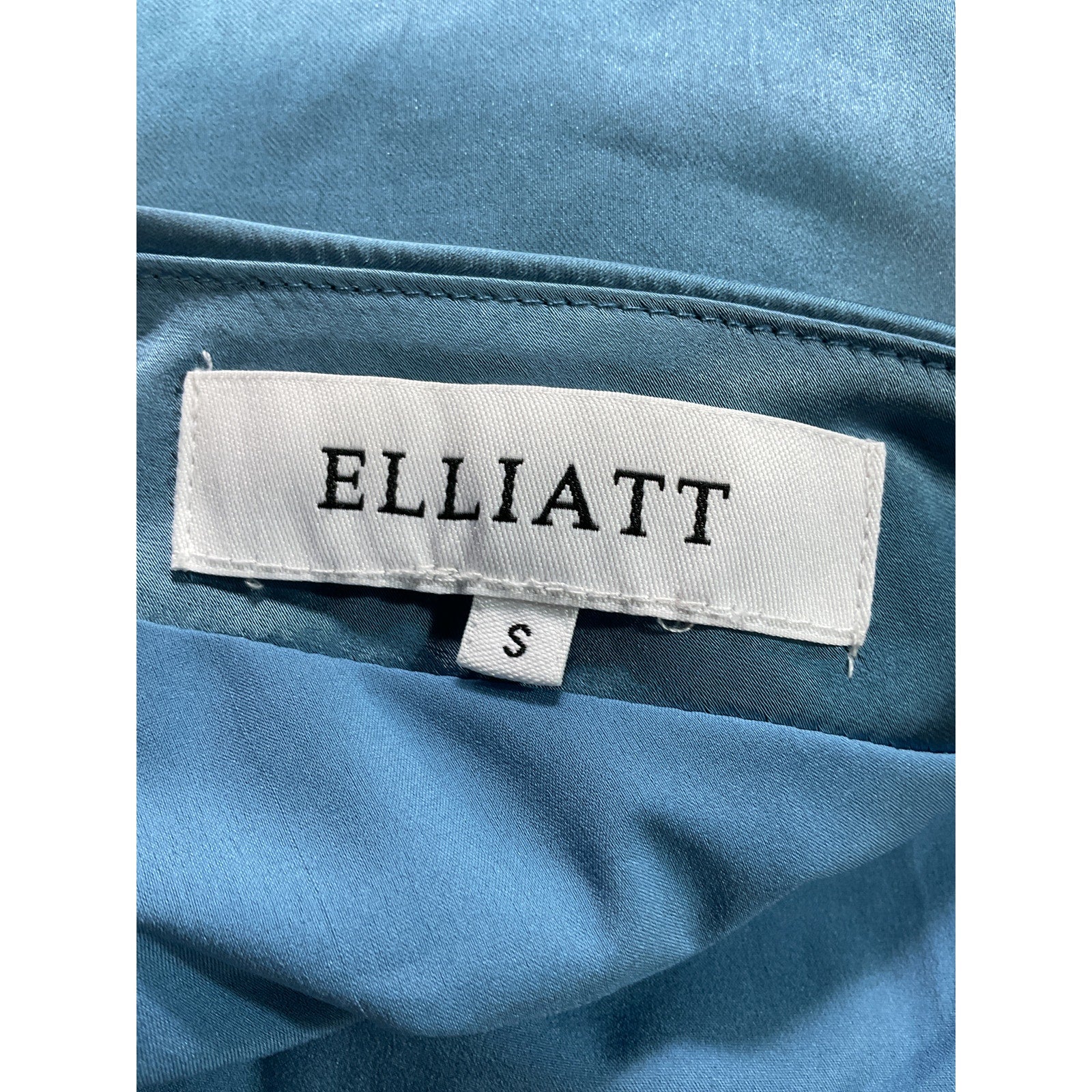 Elliatt 'Cassini' Blue One-Shoulder Satin Dress Size S