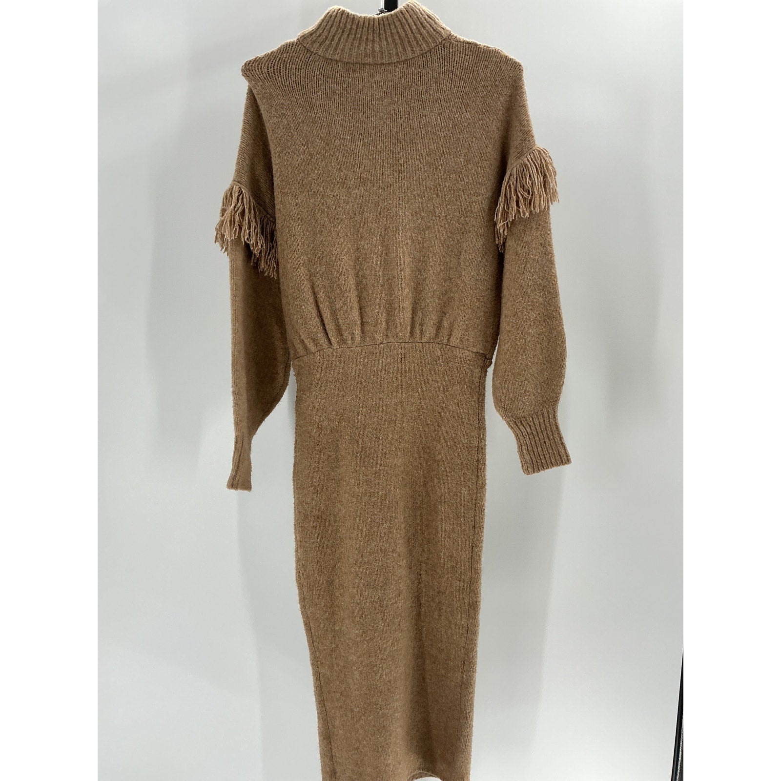 Saylor 'Angelle' Brown Acrylic Sweater Dress Size M