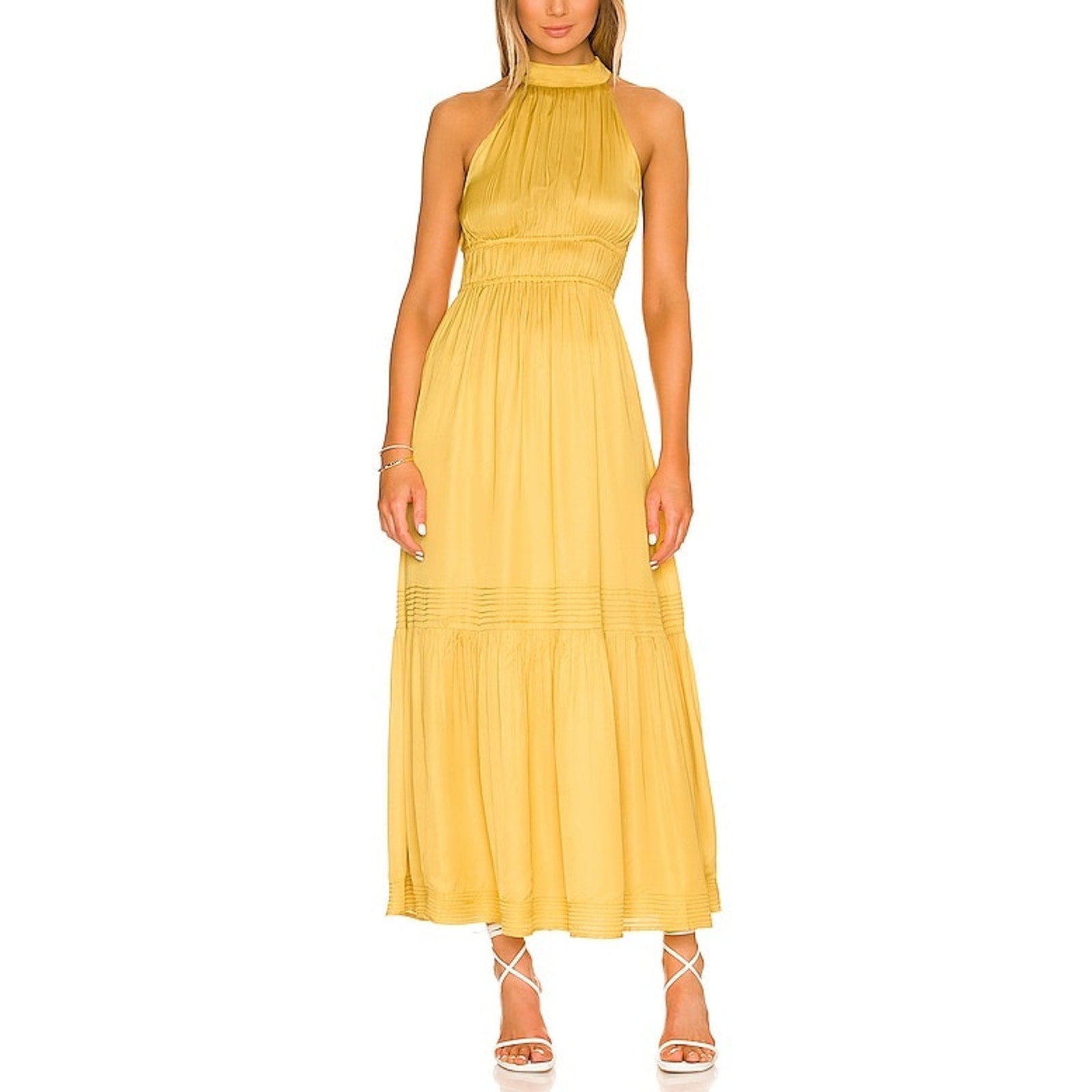 Cleobella 'Margot' Green Viscose Ankle Dress Size XS