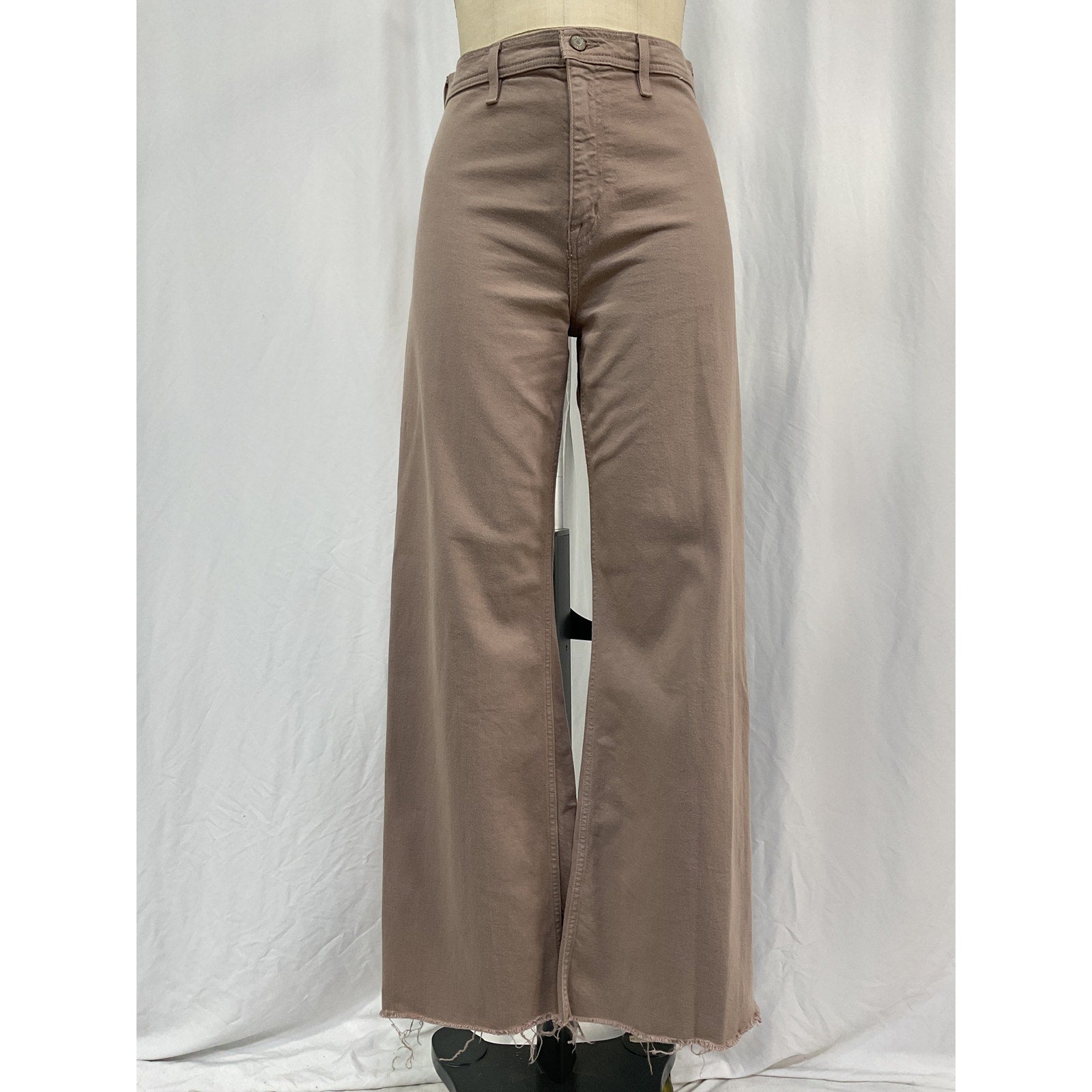 Pistola 'Penny' Pink Cotton High Rise Wide Leg Jean Size 27