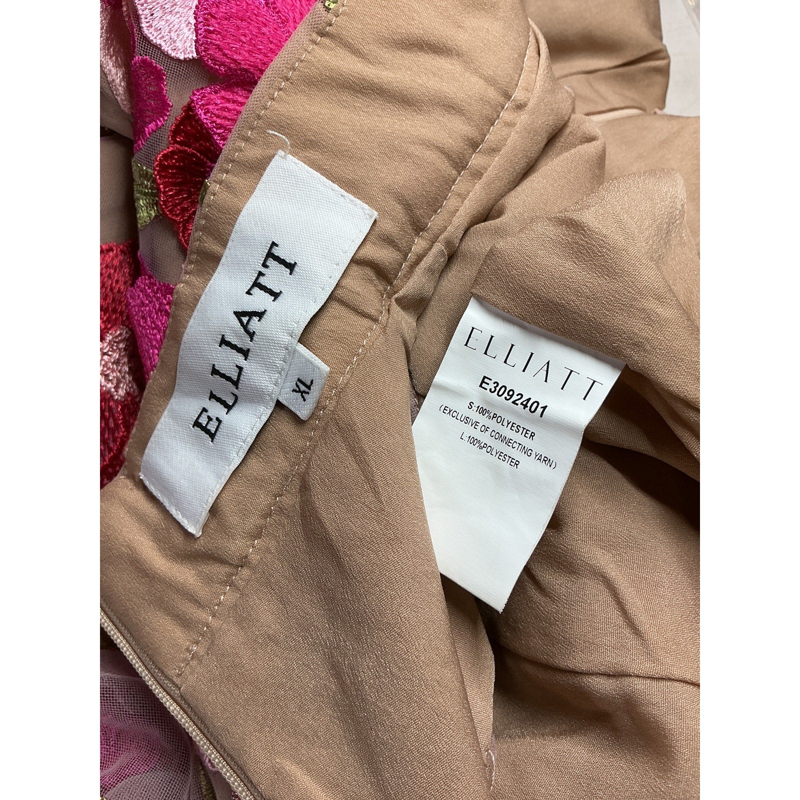 Elliatt 'Alessandra' Pink Polyester Mini Dress Size XL