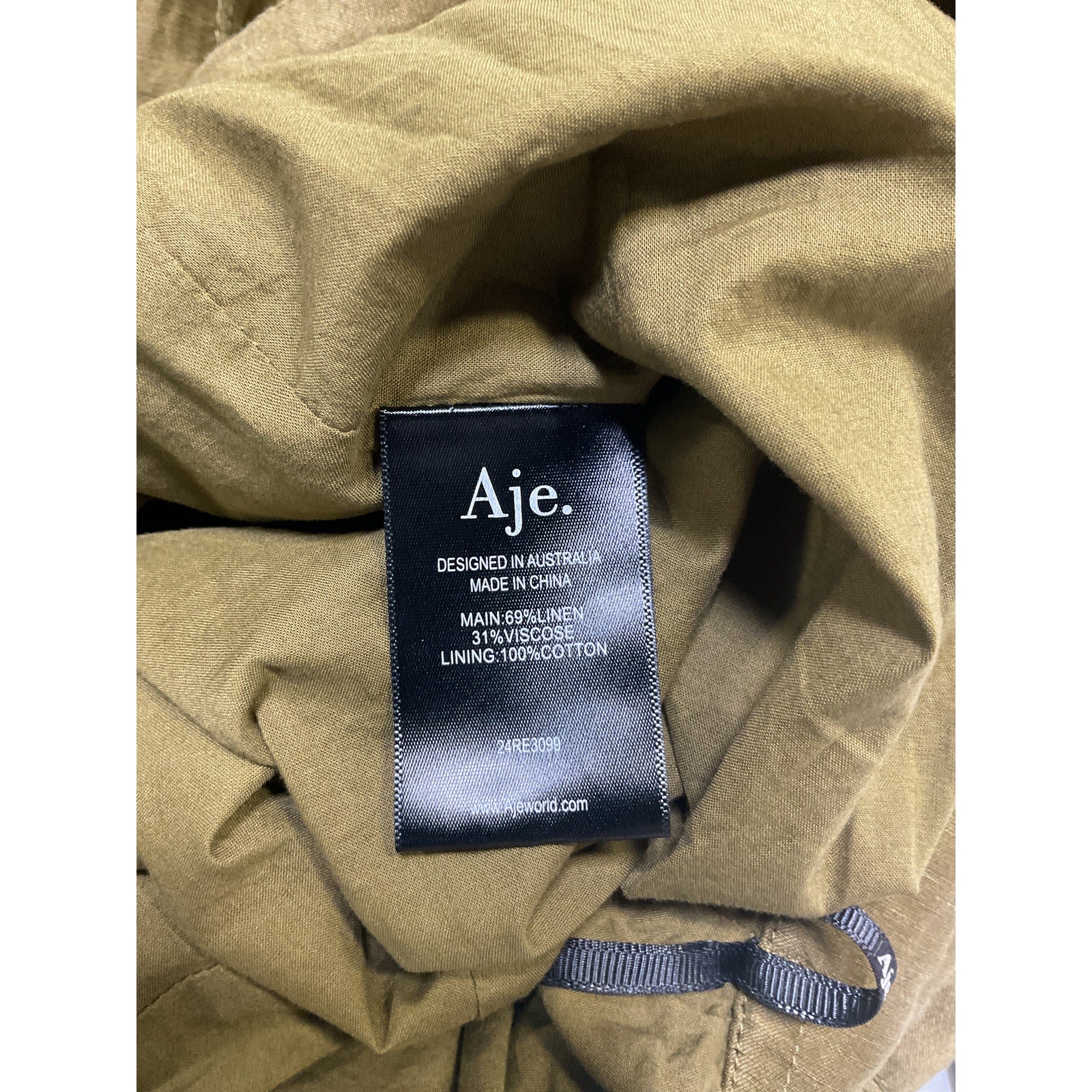 Aje 'Theory' Green Cinched Pant Size 6