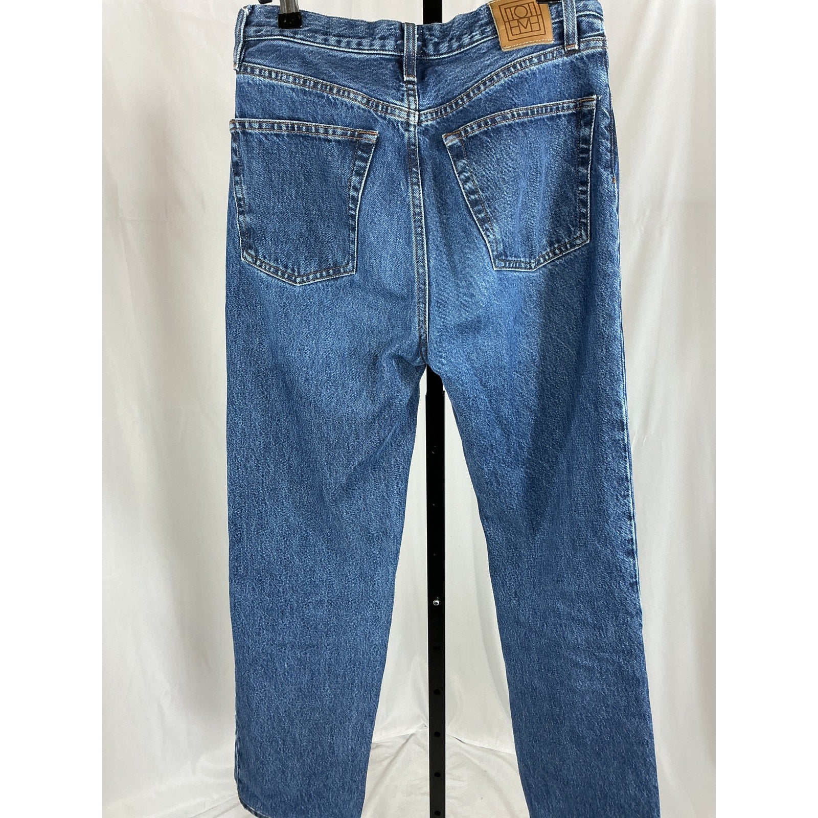 Toteme Classic Cut Full Length Blue Cotton Straight Leg Denim Jean Size 27