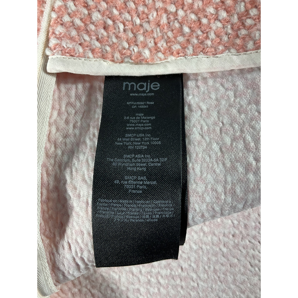 Maje 'Josila' Pink Tweed Skirt Size S
