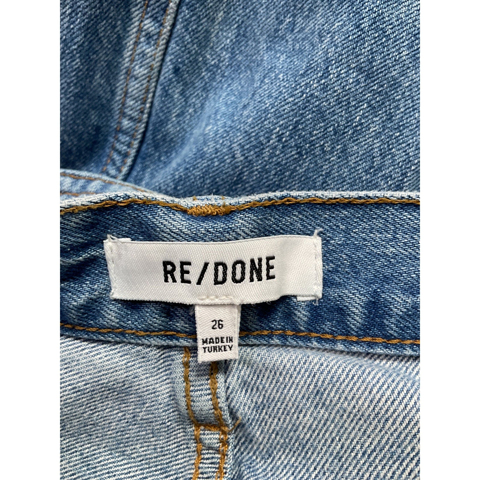 Re/Done '90S' Blue Cotton High Rise Loose Jeans Size 26