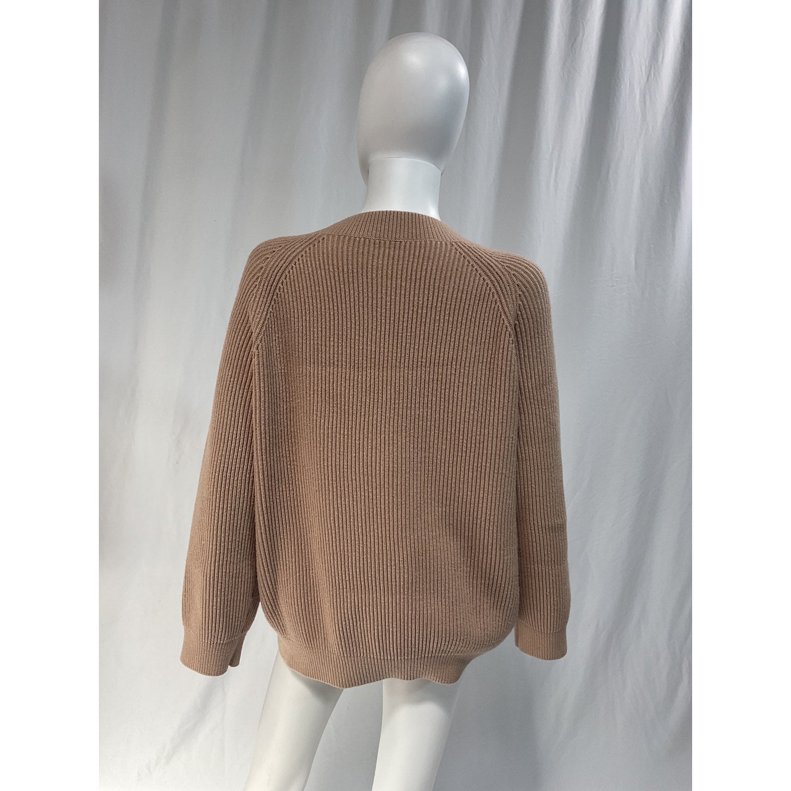 Bumpsuit Cozy Knit Brown Ribbed Cardigan Size XS