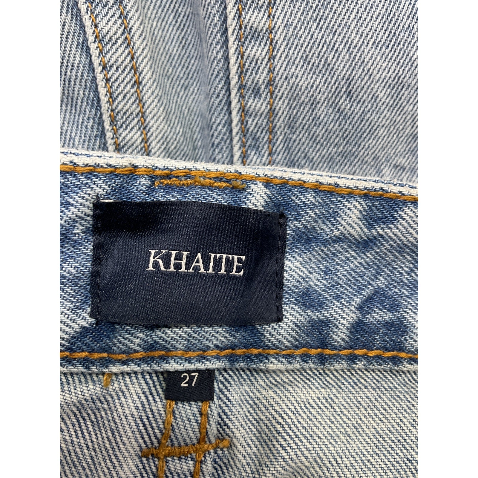 Khaite 'Albi' Blue Cotton Straight Denim Jean Size 27