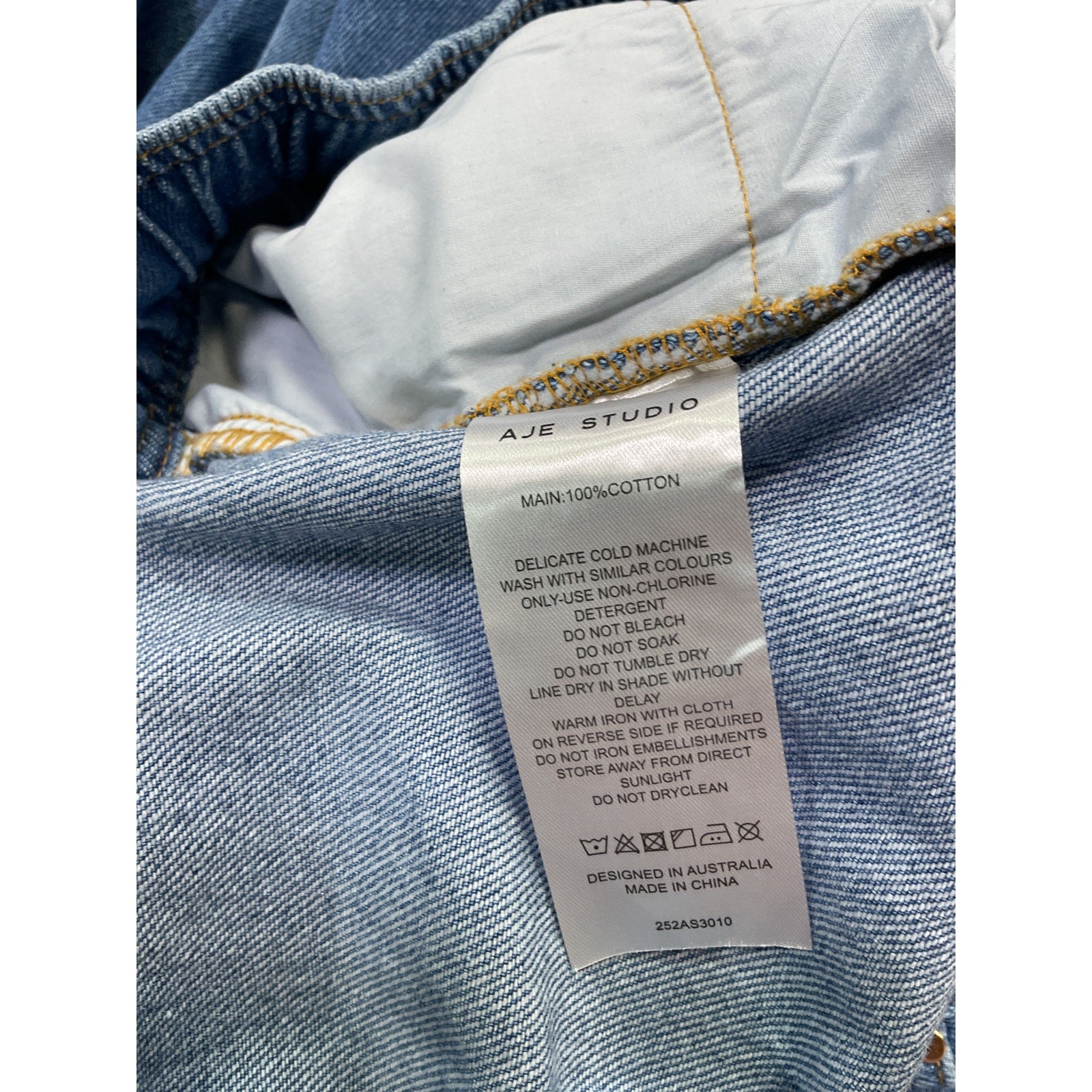 Aje 'Sunray' Blue Denim Jeans Size 8
