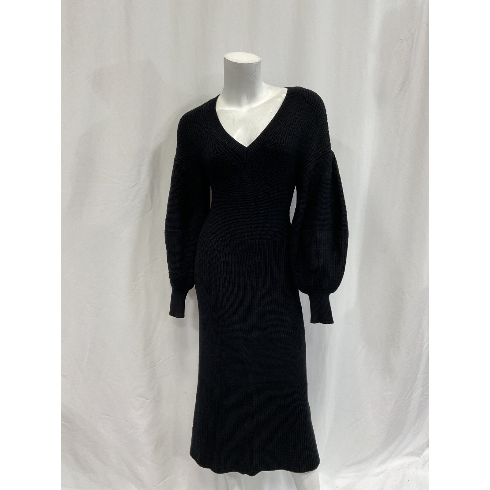 Staud 'Carnation' Black Dropped Shoulders Dress Size XS - NWT