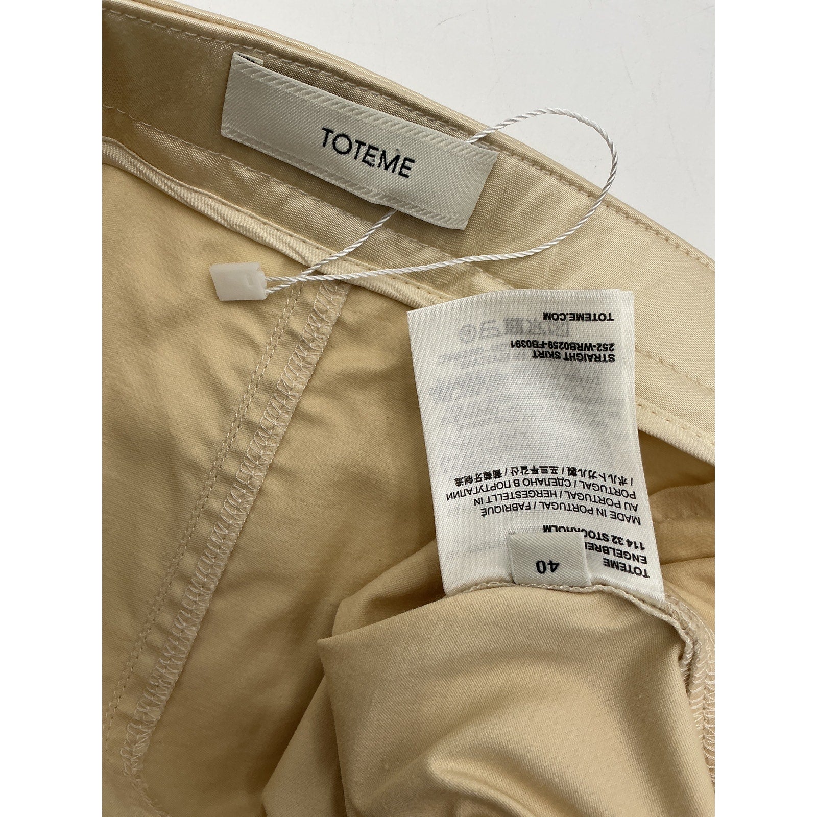 Toteme Beige Cotton-Blend Mid-Rise Maxi Skirt Size 40 / 8