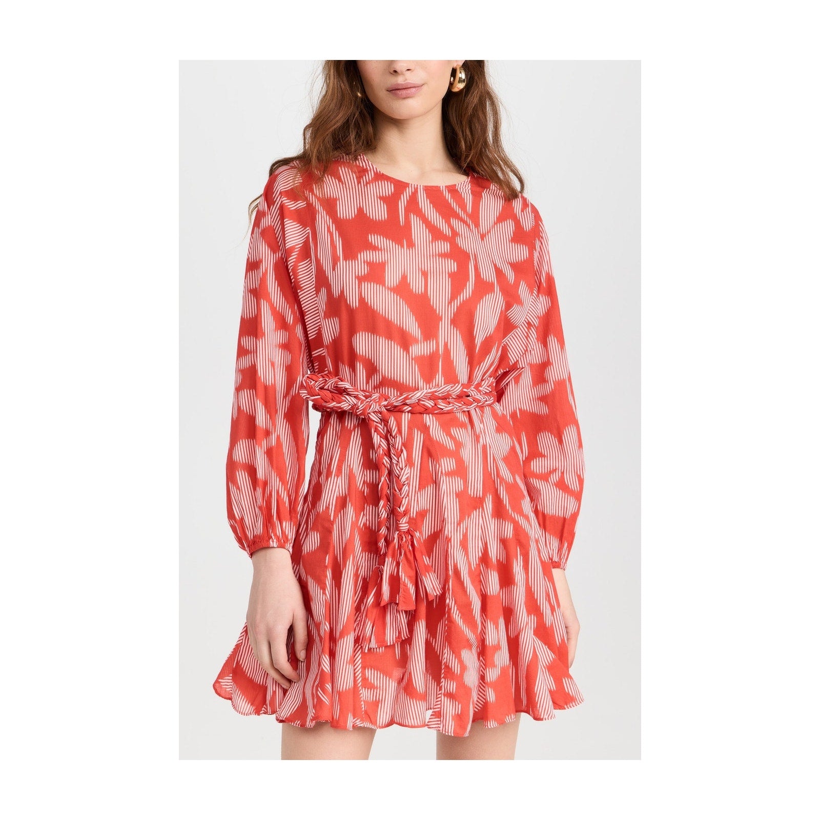 Rhode 'Ella' Red Cotton Dress Size S