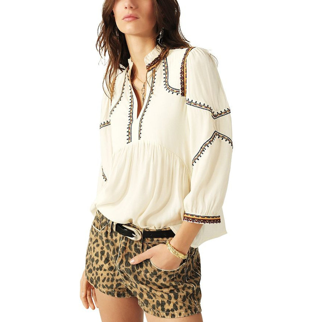 Ba&Sh 'Talsie' White Viscose Blouse Size S