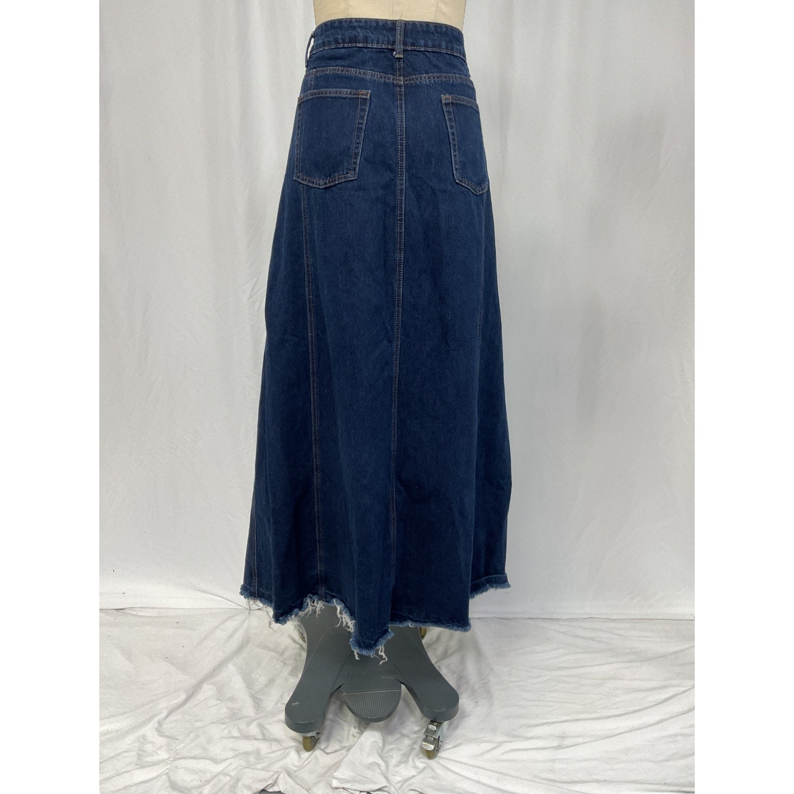 Dissh 'Lennon' Blue Cotton Maxi Skirt Size 12