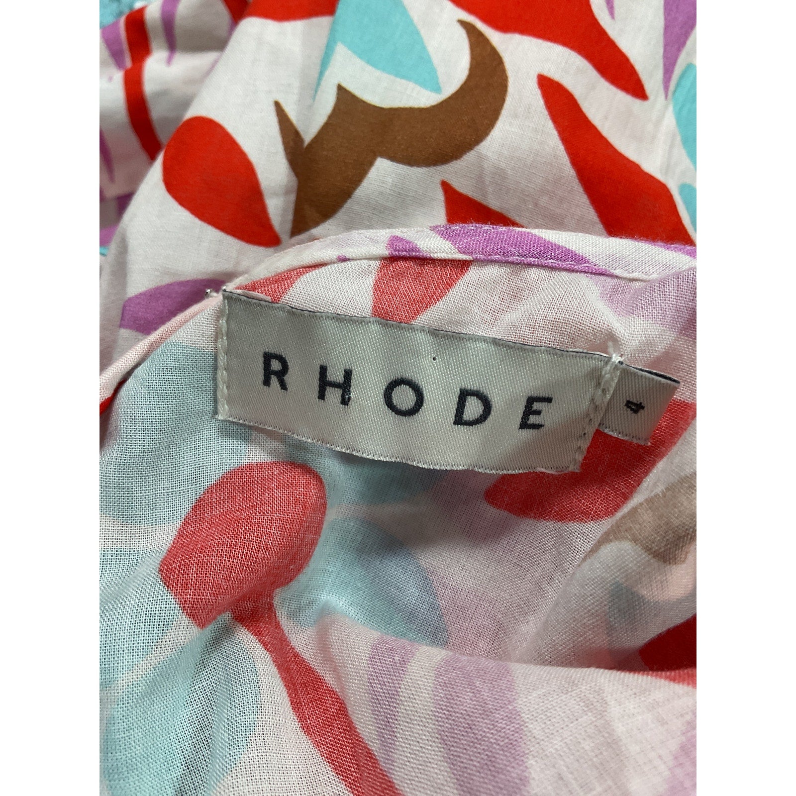 Rhode 'Pia' Red Poplin Dress Size 4