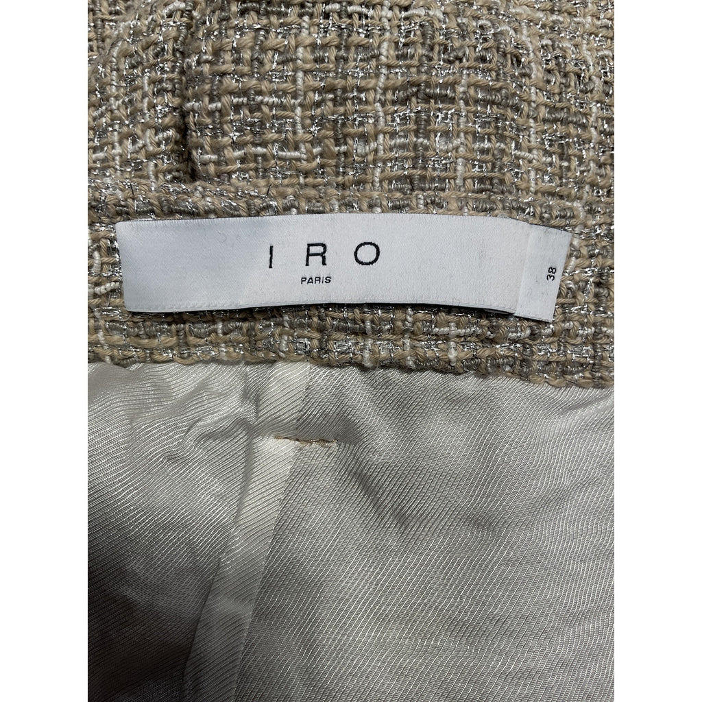 Iro 'Dilana' Beige Wool Blend Short Size 38