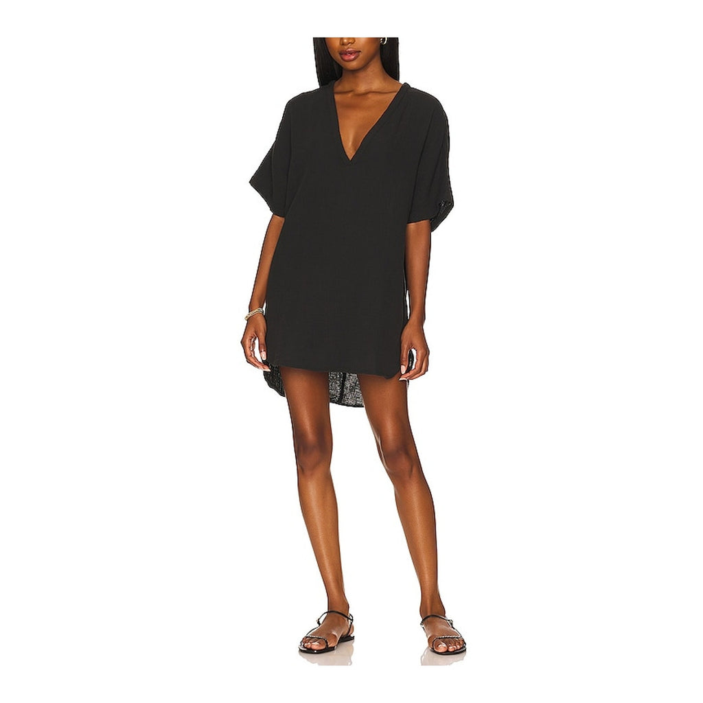 L*Space 'Bayside' Black Cotton Tunic Size M