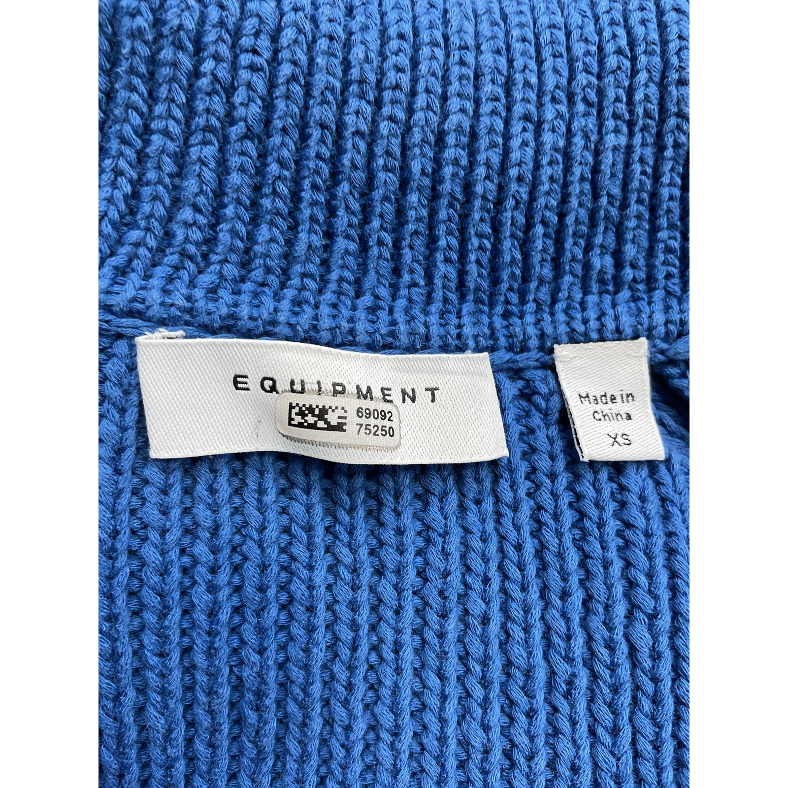 Equipment 'Pommina' Blue Polo Sweater Size XS