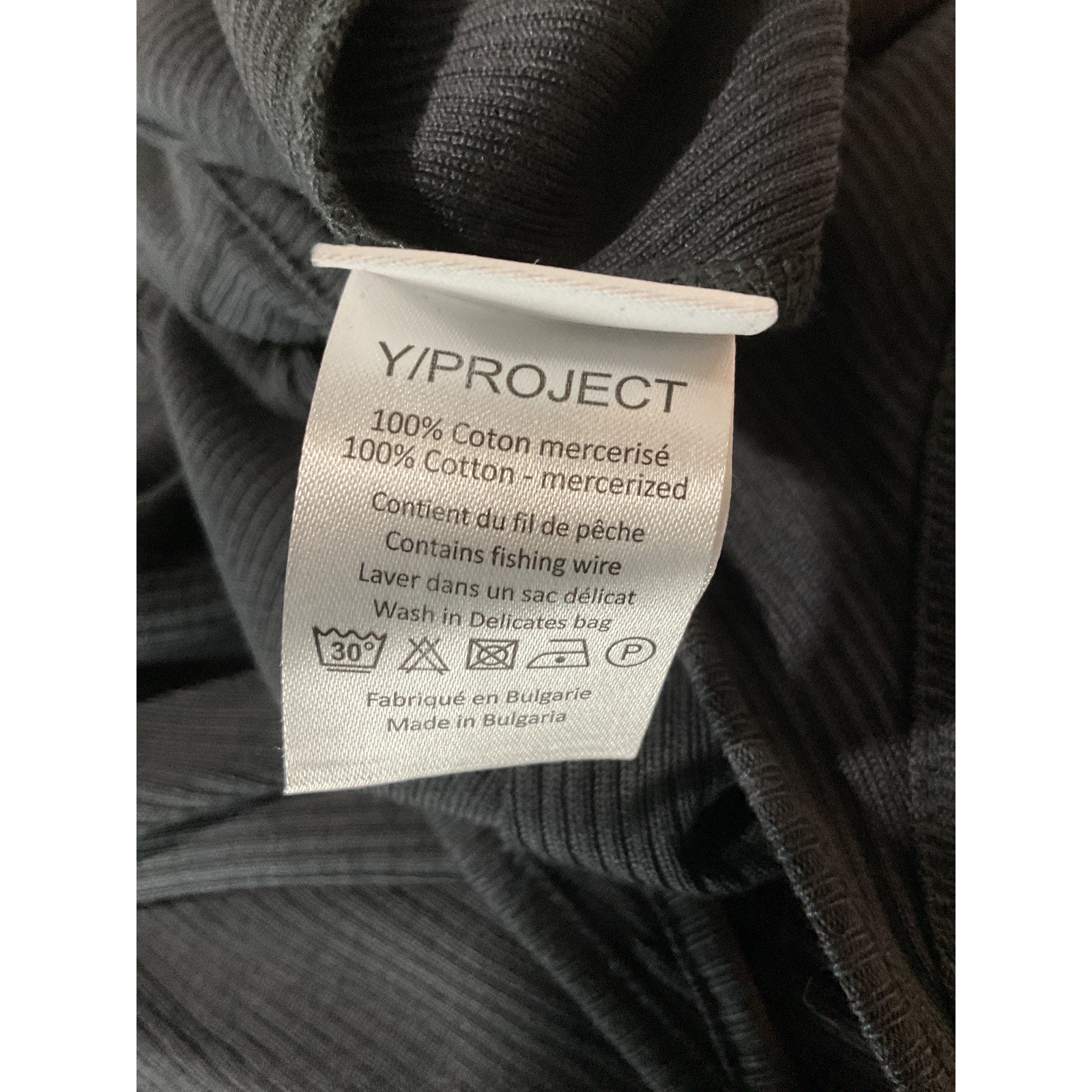 Y/Project Invisible Black Cotton Strap Dress Size XS