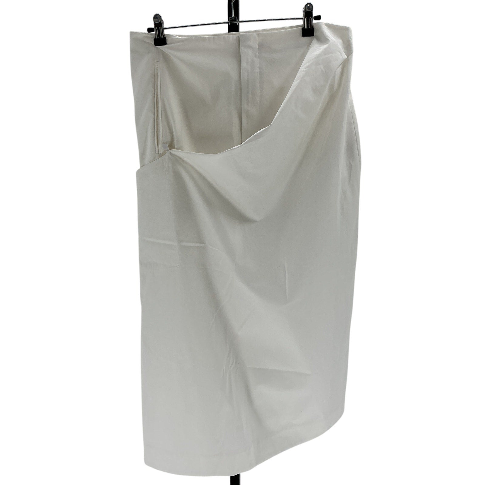 Tibi 'Bio' White Cotton Twill Riding Skirt Size 10
