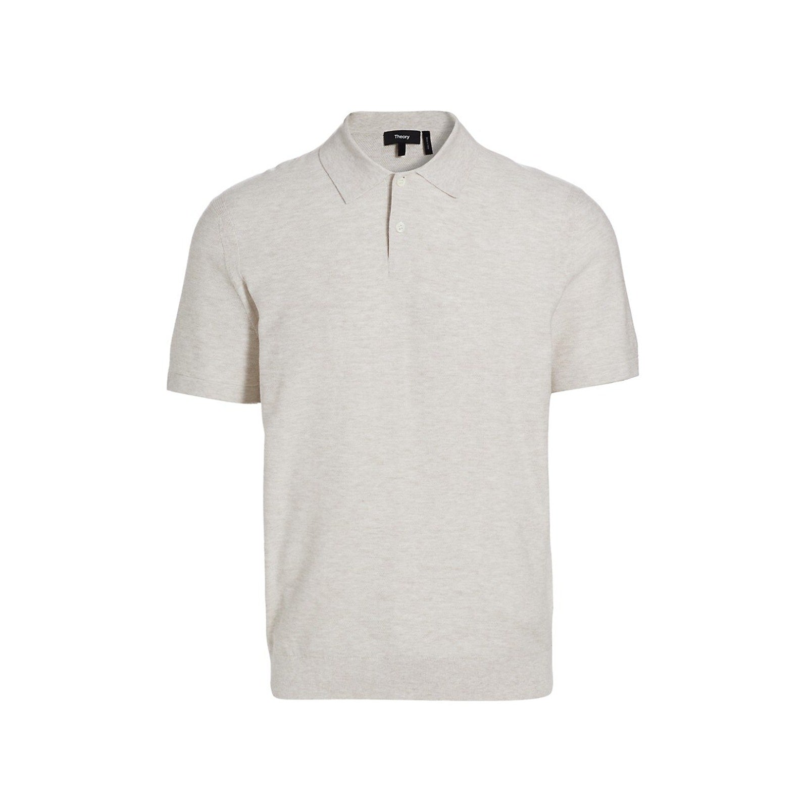 Theory 'Goris' White Short Sleeve Polo Shirt Size S