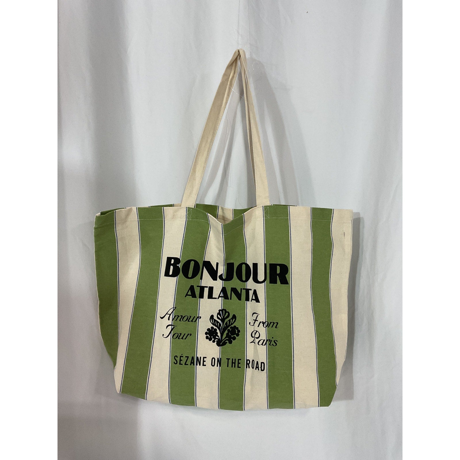 S�zane 'Bonjour' Green Tote Bag
