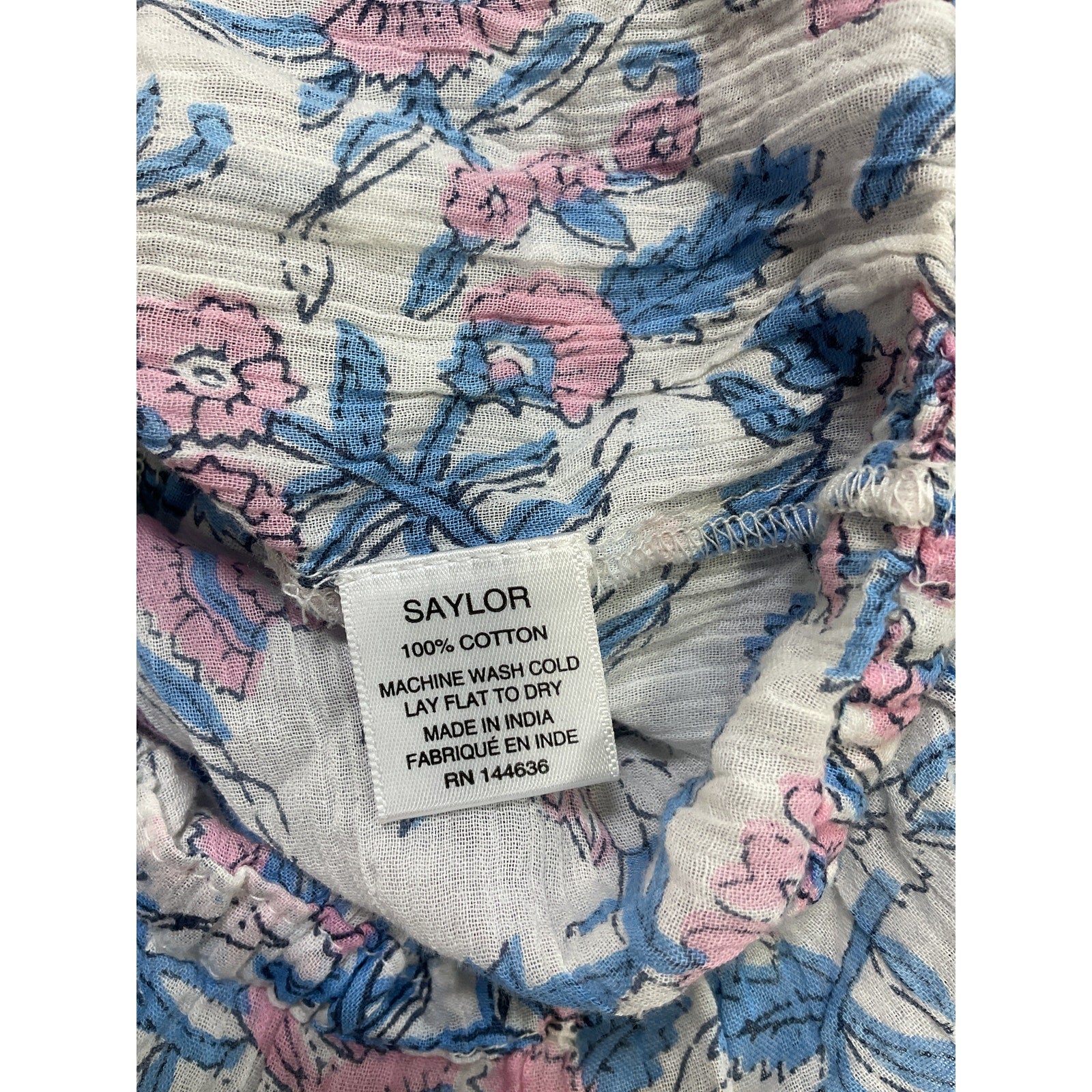 Saylor 'Katrina' Blue Cotton Skirt And Top Set Size S