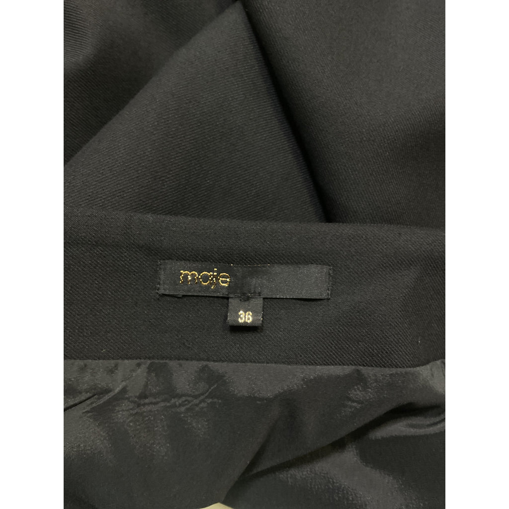 Maje 'Asymmetric' Black Wrap Skirt Size 4