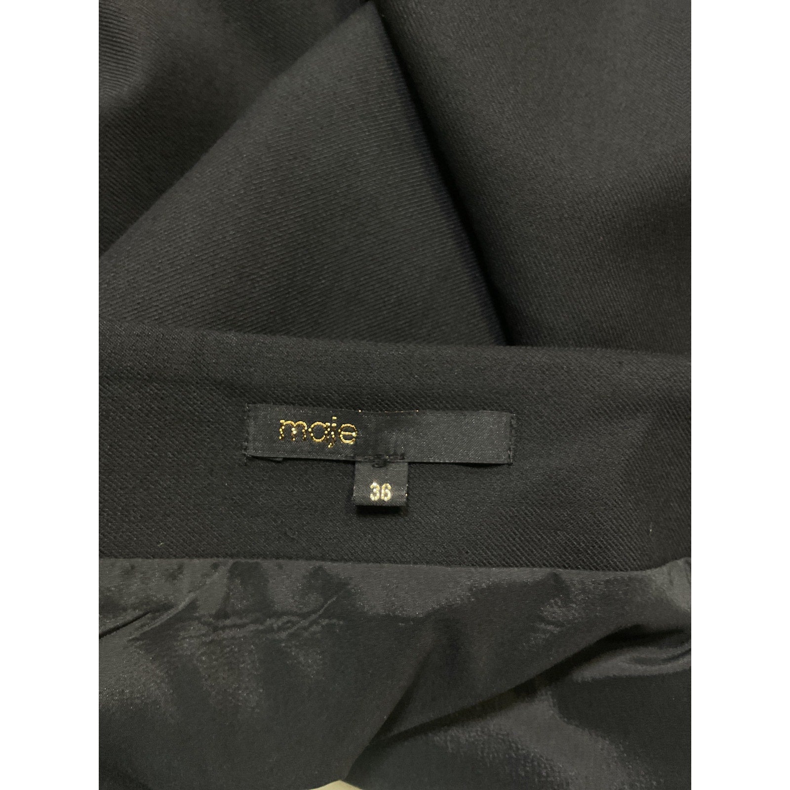 Maje 'Asymmetric' Black Wrap Skirt Size 4