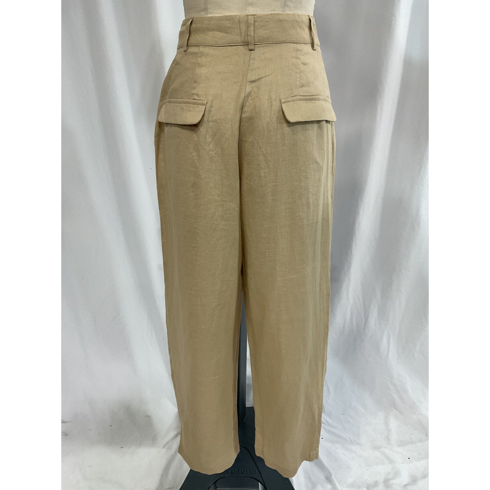Aexae 'Linen' Beige Highrise Trousers Size S