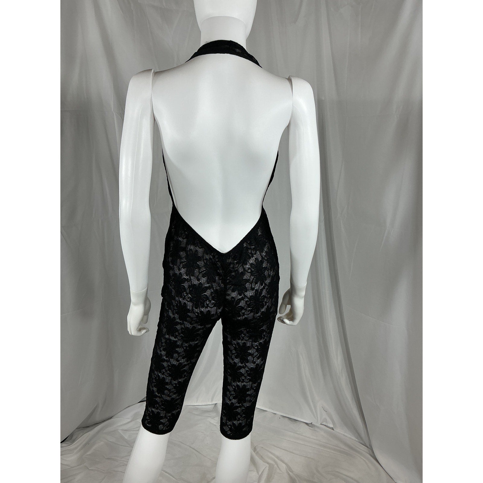 Miaou 'Aissa' Black Nylon Catsuit Size S