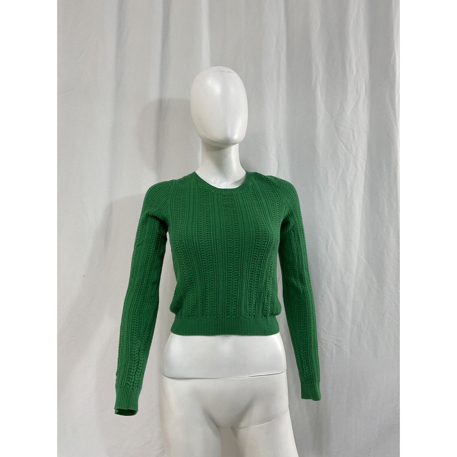 L'Agence 'Aceline' Green Pullover Round Neck Long Sleeve Sweater Size S