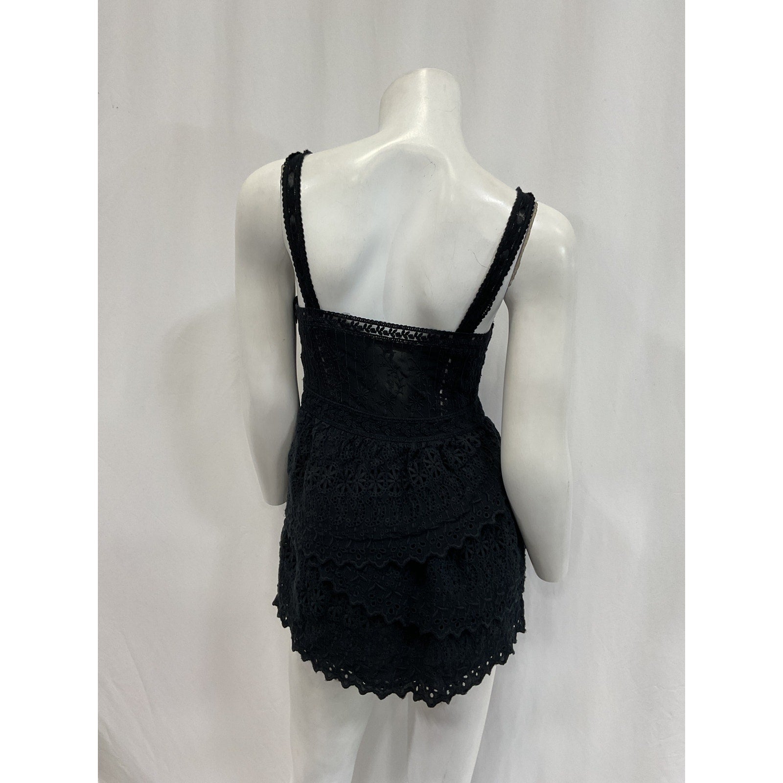 Loveshackfancy 'Caro' Black Mini Dress Size 0