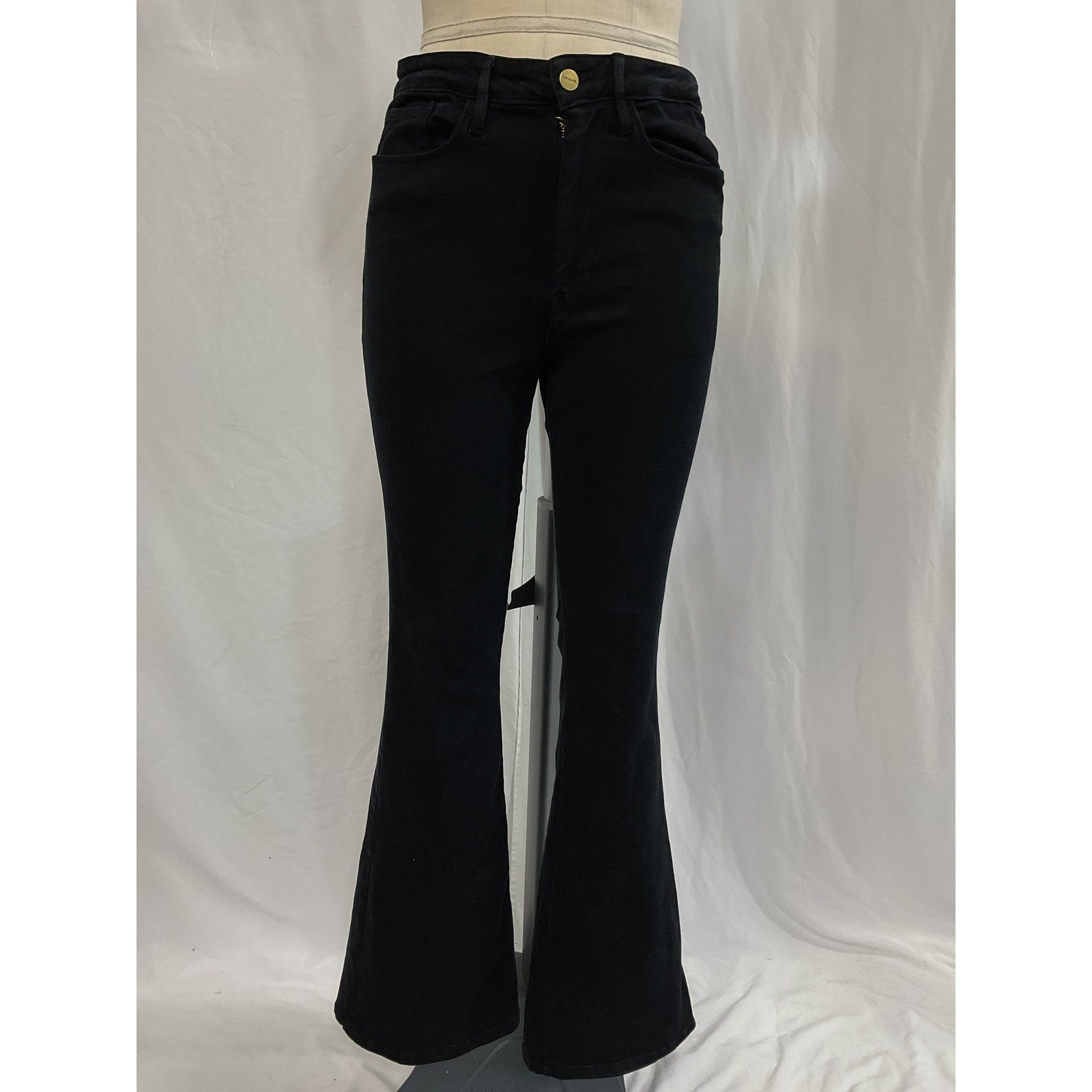 Frame 'Le One Flare 2 Larsen' Black Pant Size 2