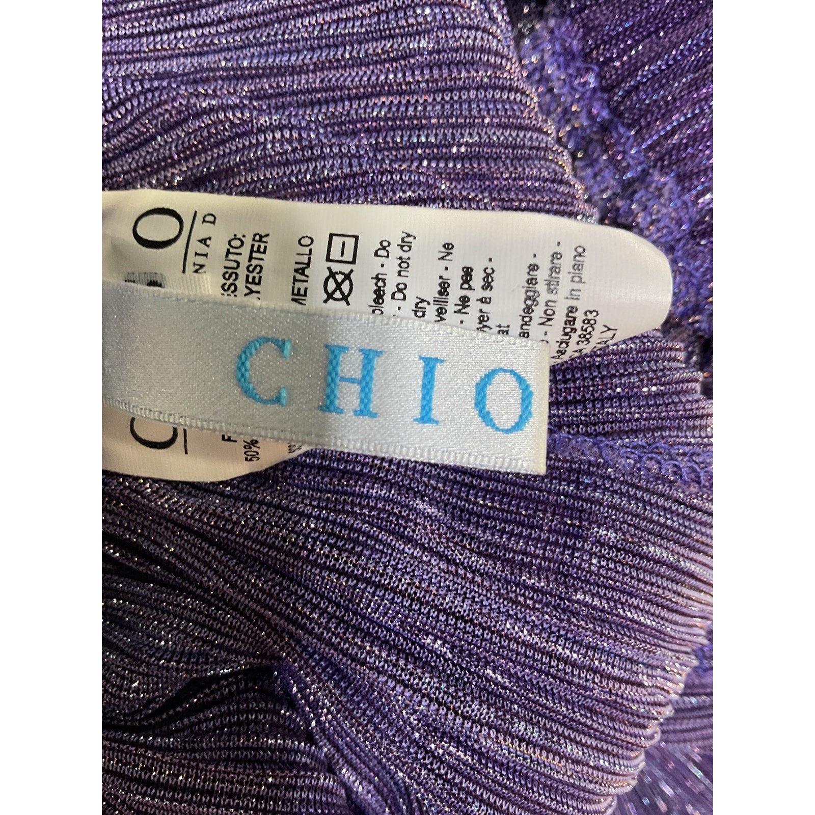 Chio Plisse Purple 'Degrade' Pants Size XS