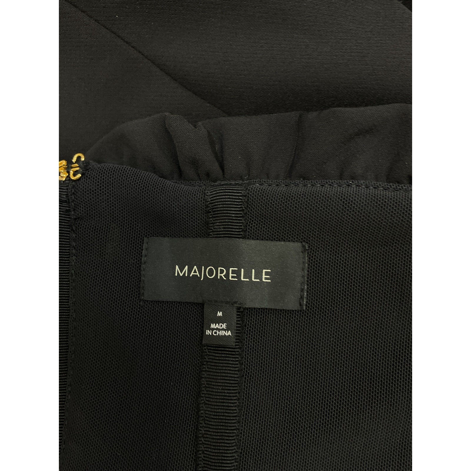 Majorelle 'Brooke' Black Polyester Mini Dress Size M