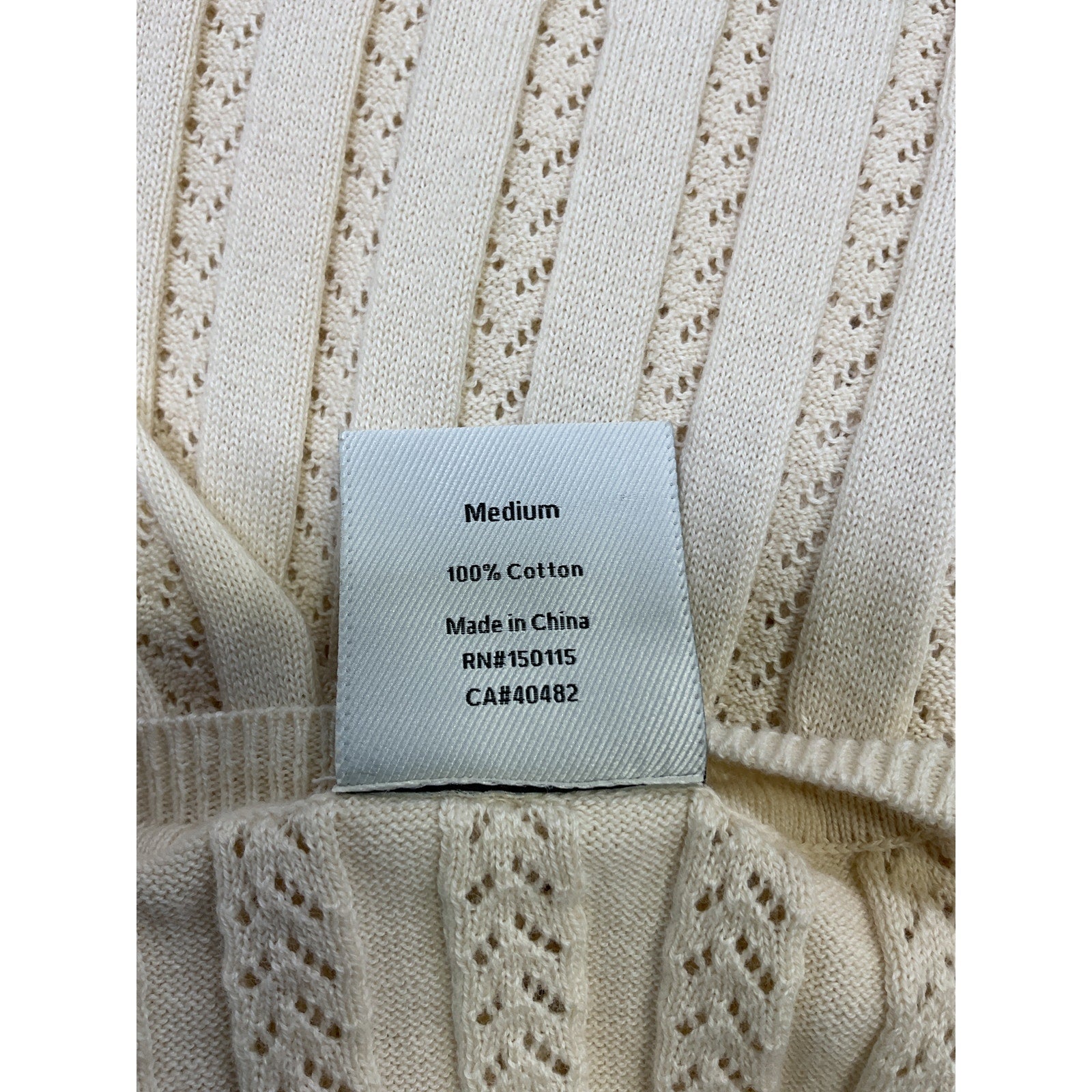 Varley 'Florian' White Knit Dress Size M