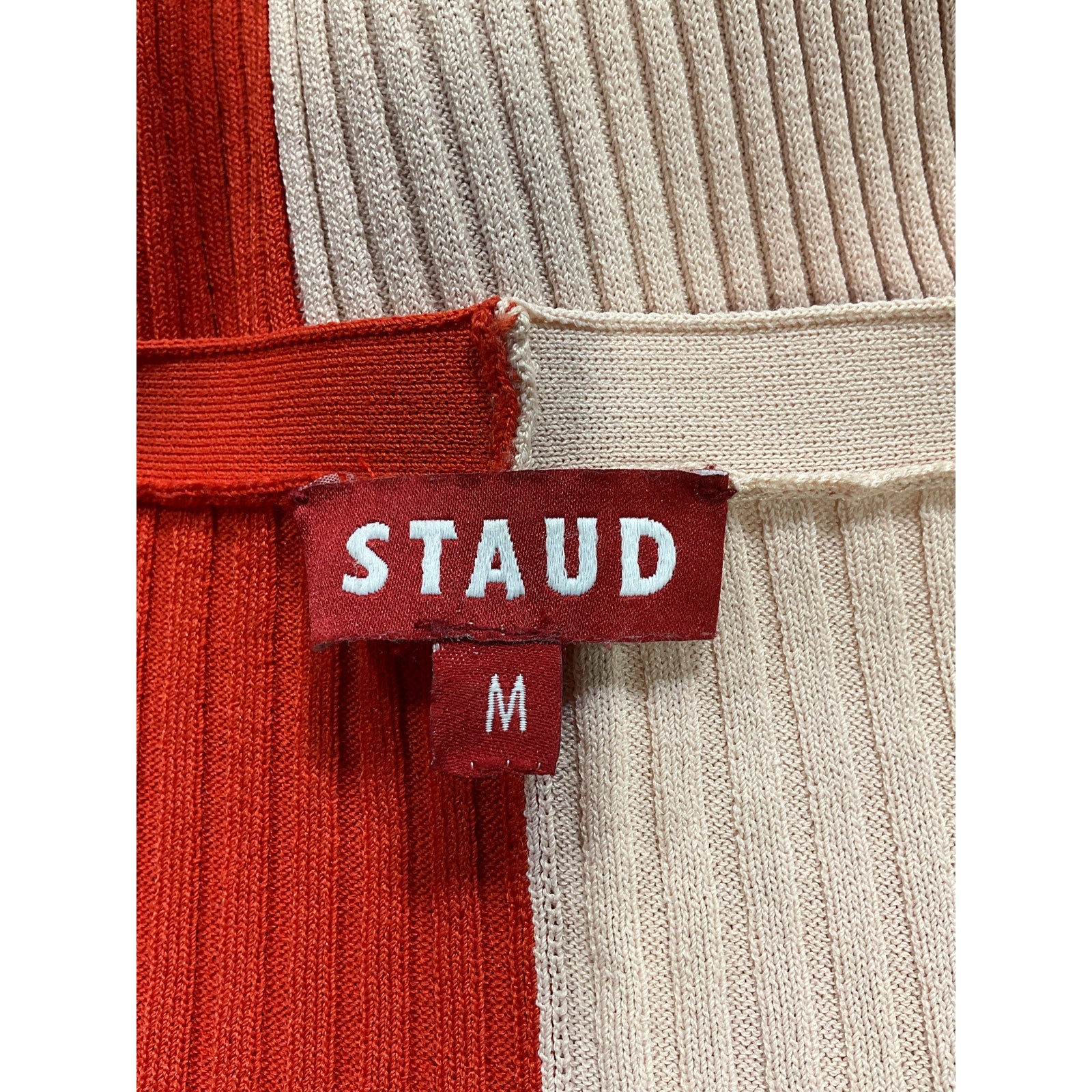 Staud 'Cargo' Orange Long Sleeve Sweater Size M