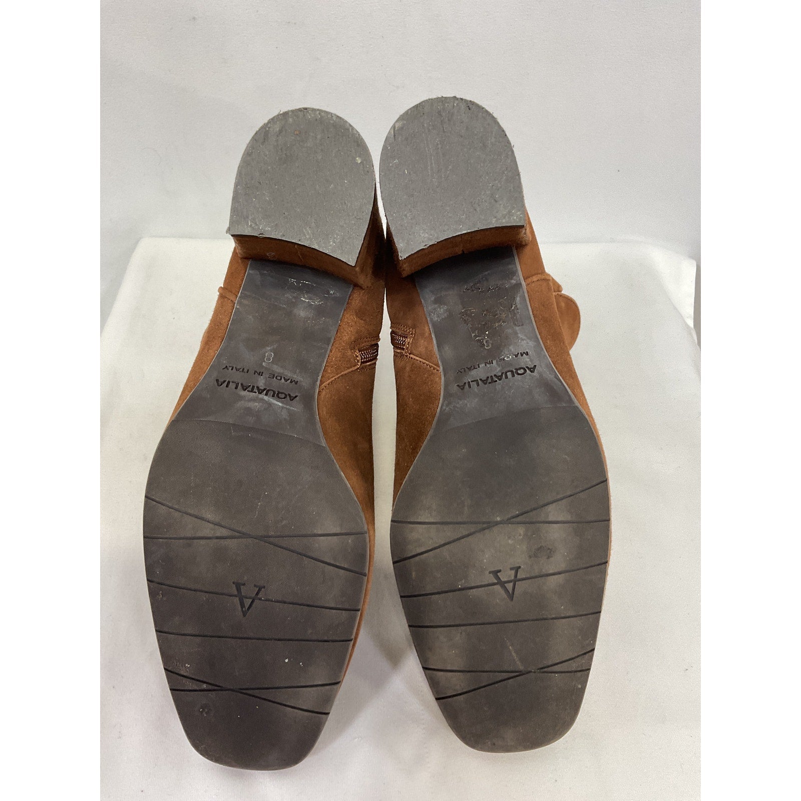 Aquatalia 'Dalia' Brown Leather Water Resistant Bootie Size 8